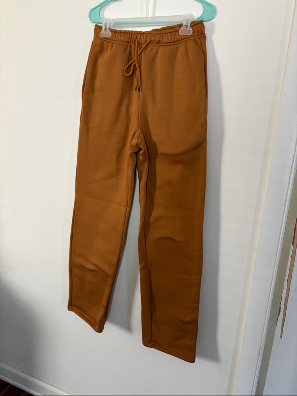 Rust Brown Drawstring Jogger Pants